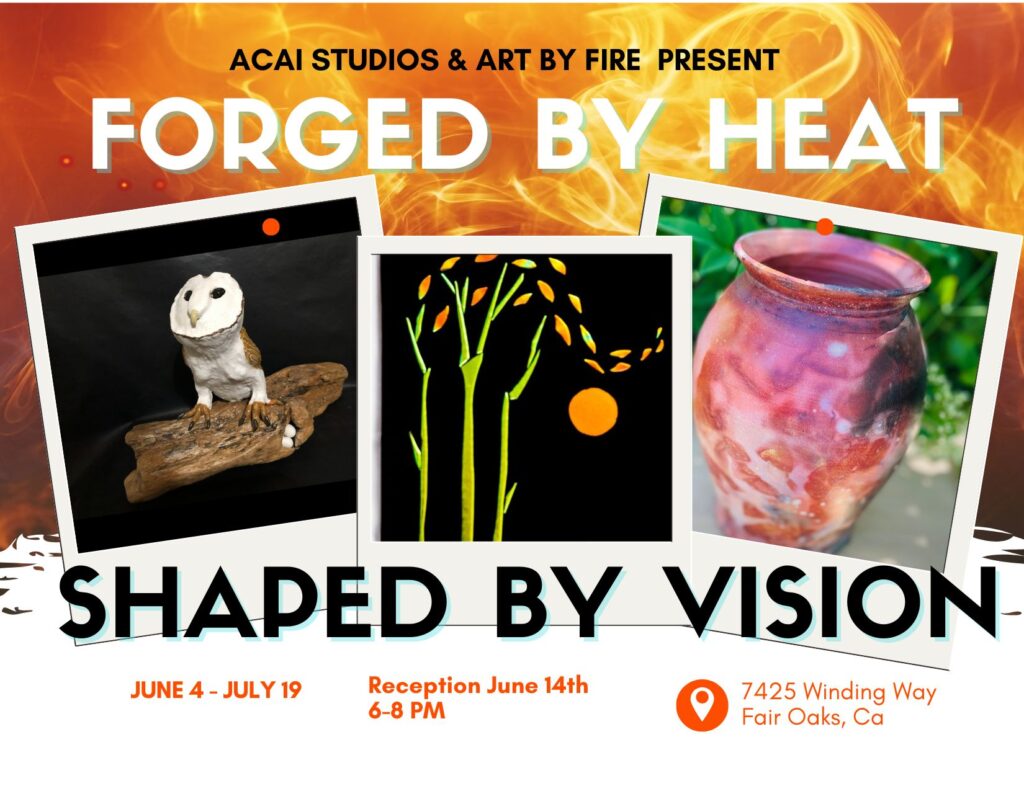 Please join us for the reception to this exhibition, Saturday June 14, from 6 to 8 pm, at ACAI gallery, 7425 Winding Way, Fair Oaks, CA